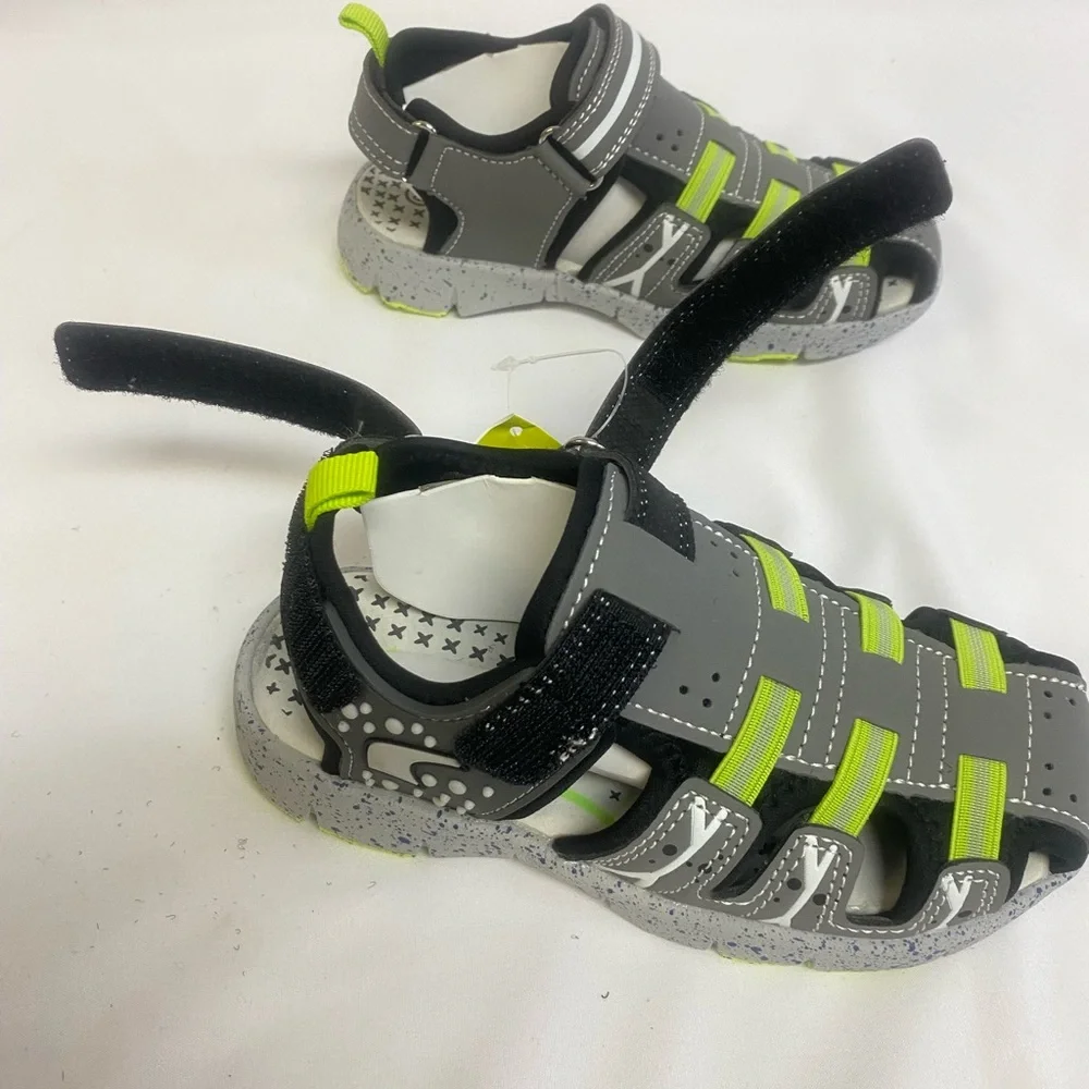 Primigi Children’s Sandals Shoes Adjustable Gray White Green Water Resistant - Picture 5 of 8
